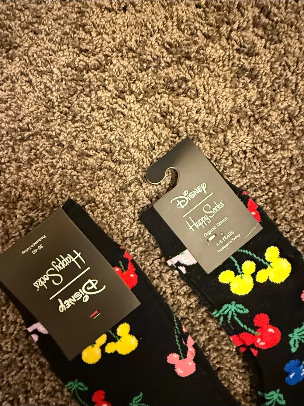 New Happy Socks x Disney cherry mickey mommy and me socks